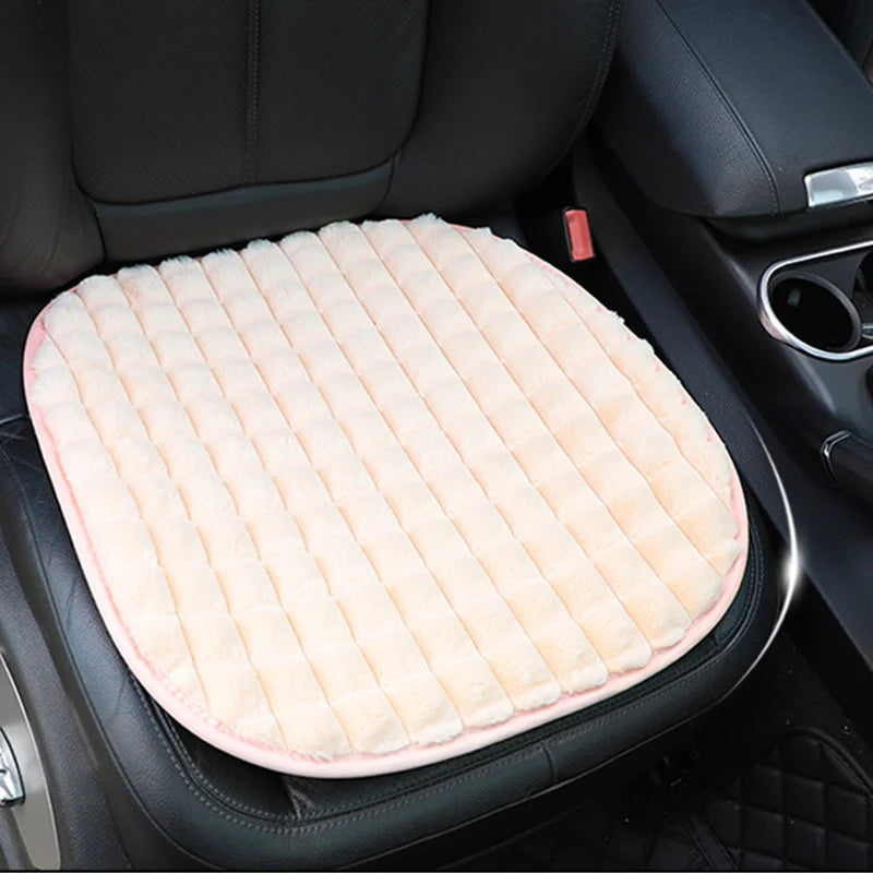 Universal Warm Plush Car Seat Cover Fur Rabbit hair-like Seat Protector Winter Suit for Most Car Cushion Interior Accessories