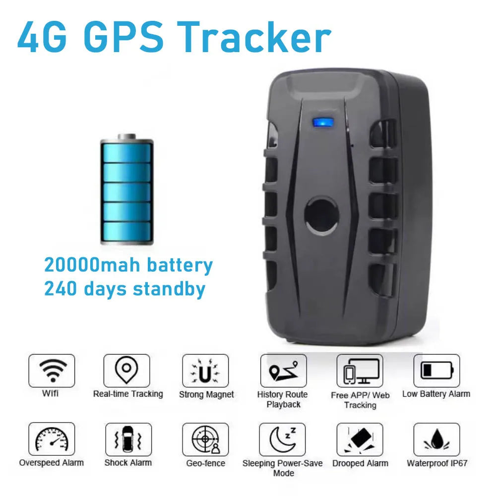 GPS Tracker LK209C 10000mah 20000mAh Real-Time Tracking Vehicle Locator Strong Magnet 240 Days Long Standby Free App gps tracker