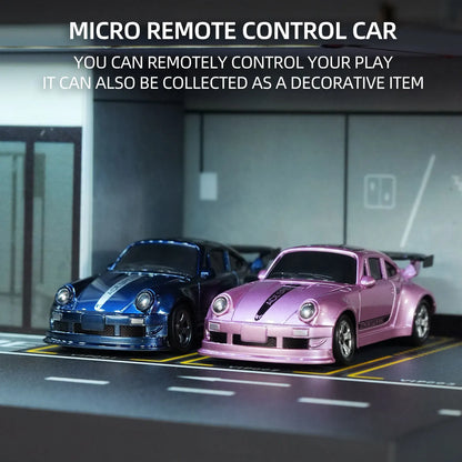 New 4WD 2.4GHZ RC Simulation Mini Drift Car Palm Racing Model Desk Toys 1/64 Scale Remote Control Car Gift for Children Boys.