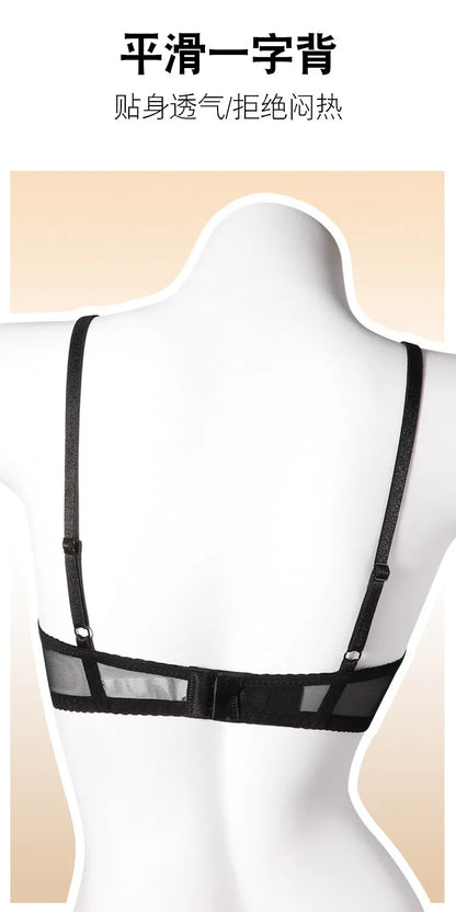 Hot Sale French Lace Bra Soft Underwire High Support Push Up Anti Sagging Sexy Nude Back Stylish Bra Size S-XL 32-38 Hot Search
