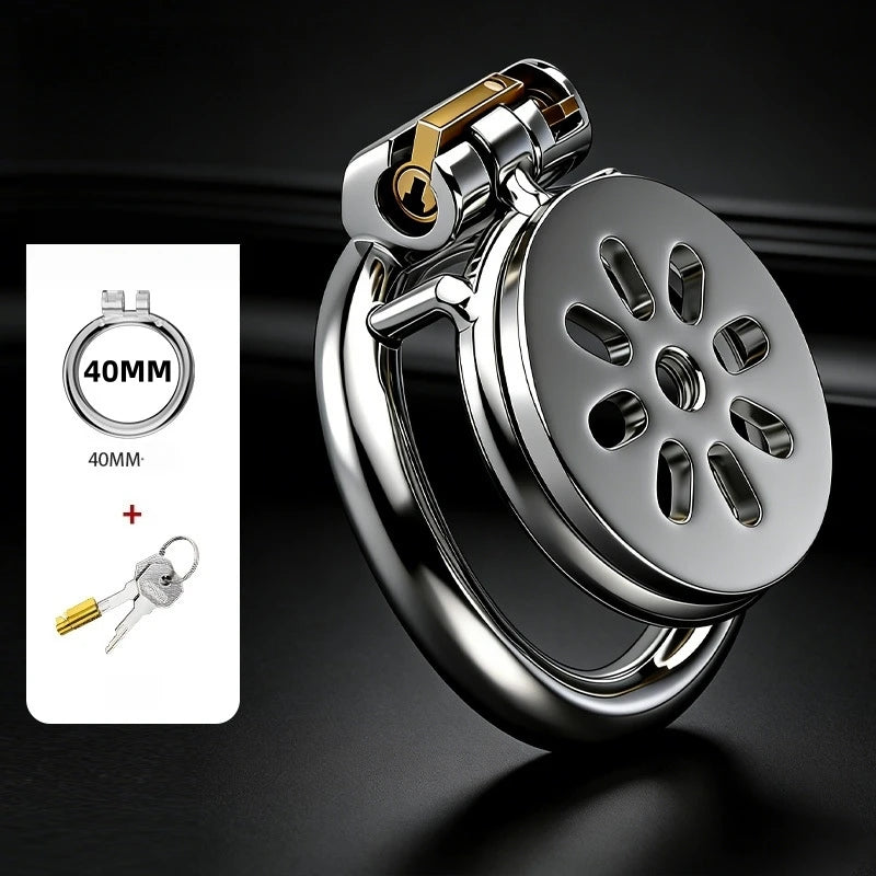Male Super Mini Stainless Steel Chastity Cage Breathable Hole Lock Cock Ring BDSM Bondage Sissy Gay Adult Toy 18+