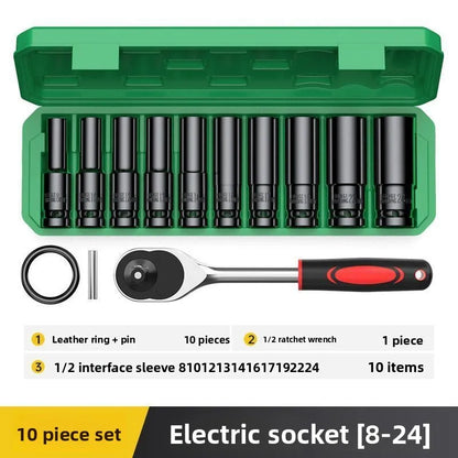 Da Fei Socket Set Wrench, Electrically Extended Hexagonal Socket, Auto Repair Combination Set Head Socket Set, Complete Set