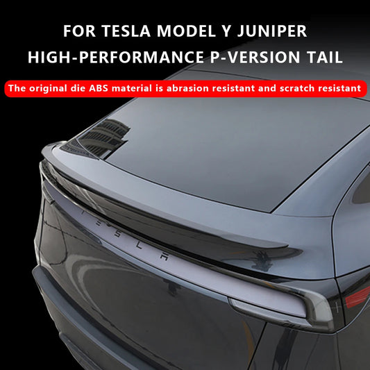 ABS Carbon Fiber Spoiler For Tesla Model Y Juniper 2025 Rear Trunk Wing Lid Spoiler Original Modified Car Exterior Accessories