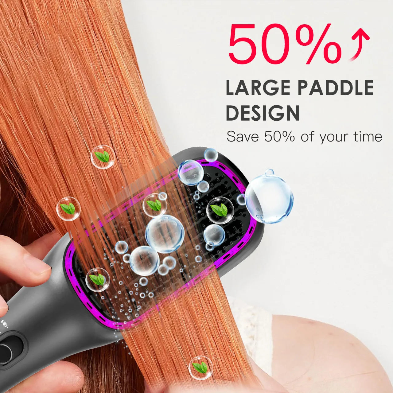Hatteker EU Hot Air Comb Styling Comb for Straight Curly Electric Air Brush Women Anion Heating Comb Hair Straightening Brush