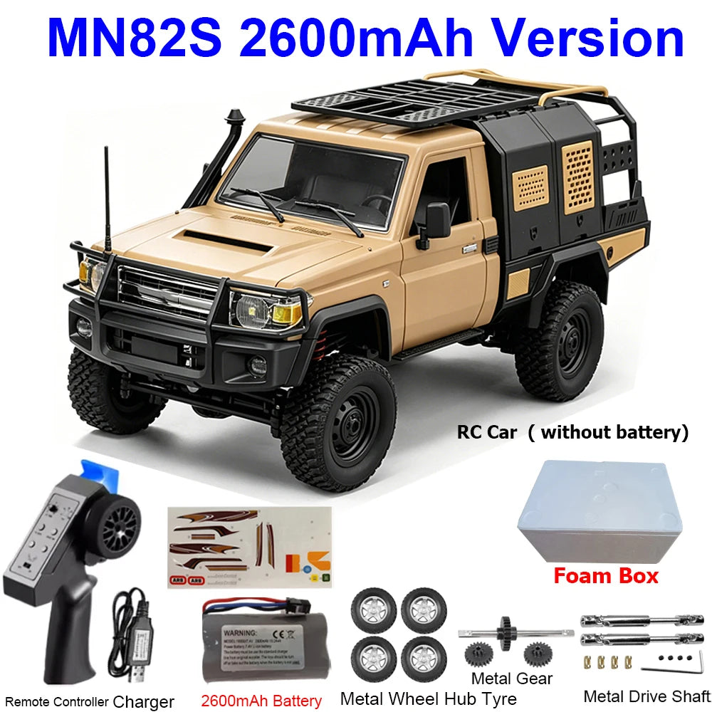 MN82S MN82 MN82PRO RC Car 1/12 4WD 2.4G Remote Control Car Climbing Off-road RC Crawler LED Light Truck RC Toys As Kids Gift