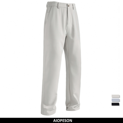 AIOPESON Spring Fit Slim Men’s Formal Pants Solid Color Zipper Pocket Business Casual Wrinkle Resistant Daily Trousers