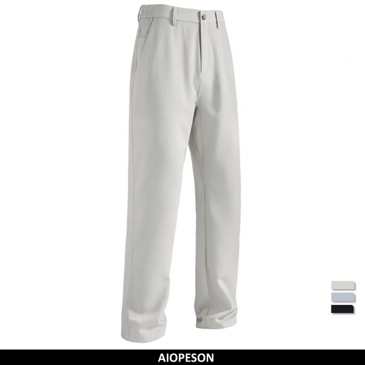 AIOPESON Spring Fit Slim Men’s Formal Pants Solid Color Zipper Pocket Business Casual Wrinkle Resistant Daily Trousers