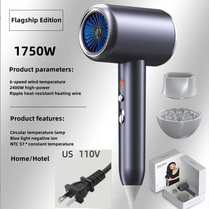 Dedicated Hair Salon/Household High-Speed Hair Dryer 2400w High-Power Fast Drying Bass Negative Ion Hair Dryer