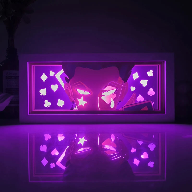 Anime Series Paper-Cut Light Room Bedroom Night Light Remote Control Colorful Light Box Atmosphere Light