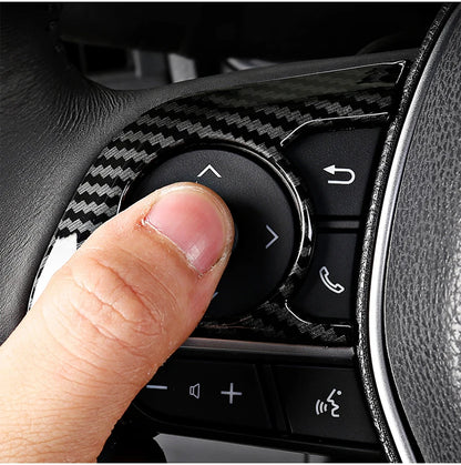 For Toyota Camry XV70 70 2018 2019 2020 2021 2022 2023 ABS Car Steering Wheel Button Panel Trim Cover Decorative Sticker