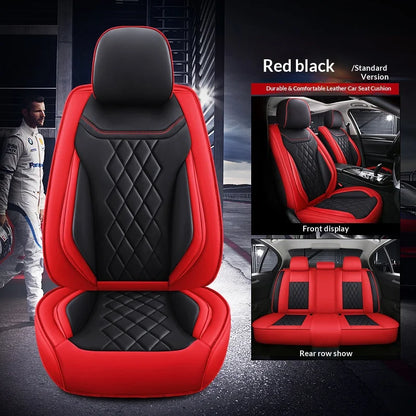 Universal Five-Seater Car Seat Covers Premium Leather Four Seasons Suitable for Most Cars SUVs Off-Road Vehicles