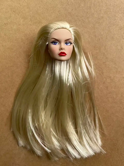 Poppy Good Makeup Head With Beige Yoga Slim Doll Body 1/6 Doll Figures Collective Toys Colorful Hair Doll Heads