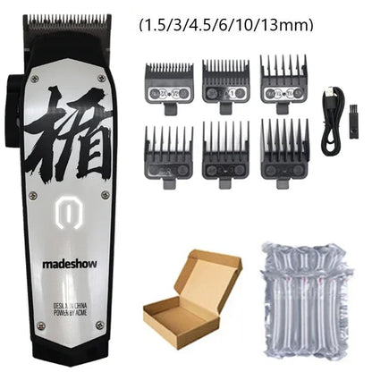 Madeshow M10 Professional Hair Clippers Hair Trimmer for Men Adjustable Cordless Hair cutting Machine For Barbers Beard Trimmer