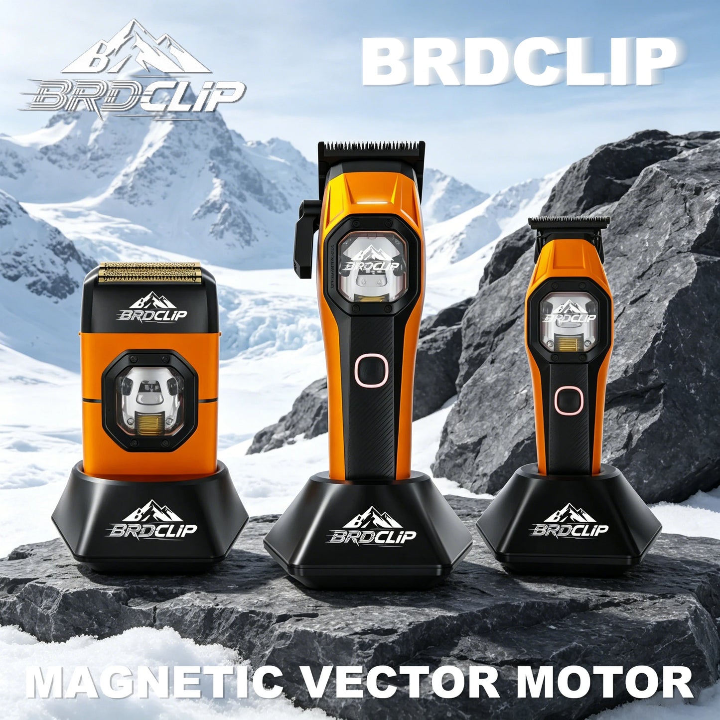 BRDCLIP Professional Hair Clippers Rechargeable Hair Trimmer Vector Motor Haircut DLC Blade Clippers For Man BRD-106 BRD-2601