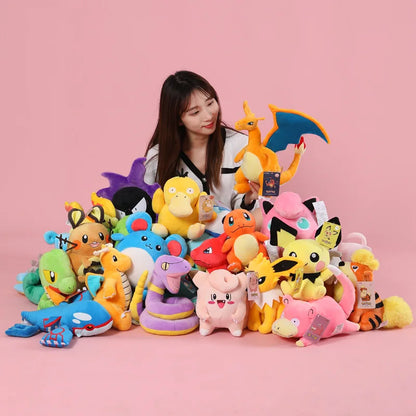 53 Styles Pokemon Plush Charmander Squirtle Pikachu Moon Leaf Eevee Plush Bulbasaur Stuffed Animal Toy Gengar Doll Gift for Kid