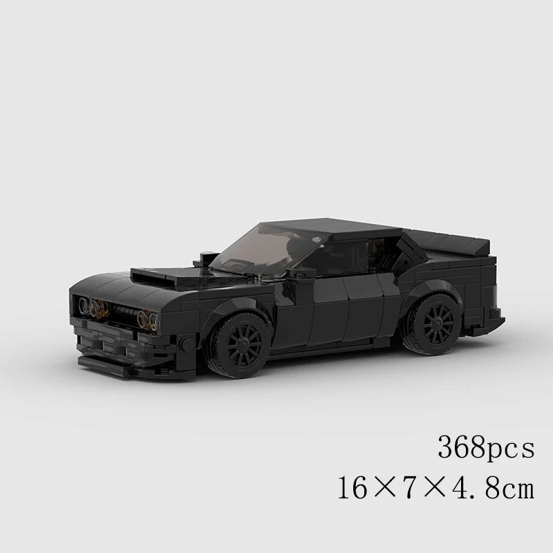 Classical Car Speed MOC SUV Racing Police Model Building Bricks Roadster Vehicle City Super Race Blocks Technical Christmas gift