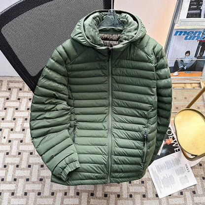 Men's down Cotton Jacket Lightweight Hooded Coat Trendy Winter Outerwear Warm Couples Cold-resistant Bread Style Clothing