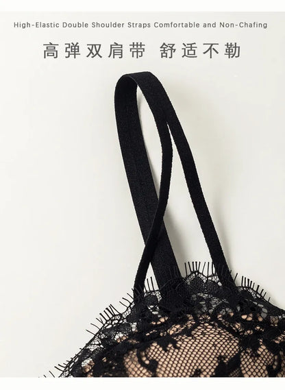 Women’s Victorian French Lace Bra Set, Push Up for Small Breasts with Side Support, Anti Dropping Sexy Lingerie MOYISU Sexy AB