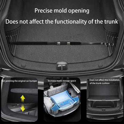 For Tesla Model Y Juniper 2025 Trunk Organizer Side Storage Box Boot Organizer TPE Storage Bin Anti-dirty Car Travel Accessories