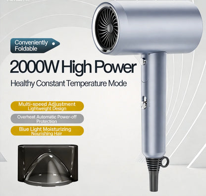 Portable Hair Dryer Hot Cold Wind Air Brush Hairdryer Negative Lonic Blow Dryer Strong PowerDryer Salon Tool 2000W
