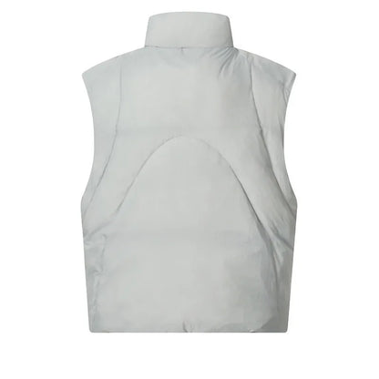 Winter men's high street trendy loose casual versatile sleeveless camisole, thick half high collar cotton jacket, vest jacket