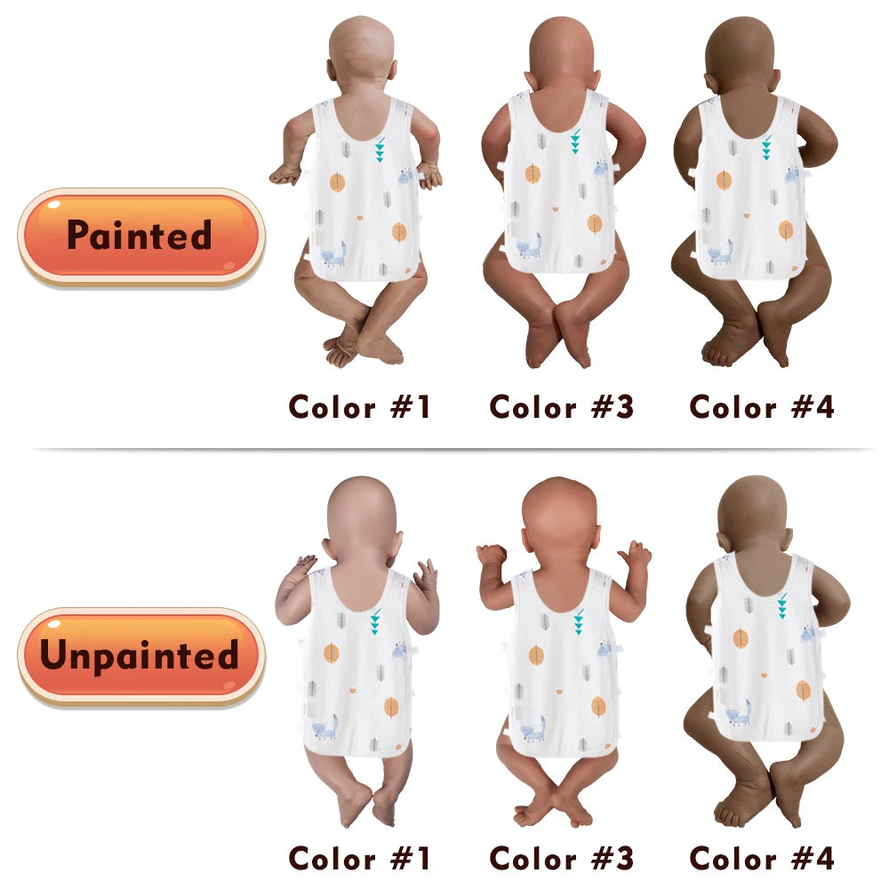 Full Body Silicone Reborn Baby Weighted Realistic Newborn Girl/Boy Hand Painted Art Doll Anatomically Correct Washable Baby Gift