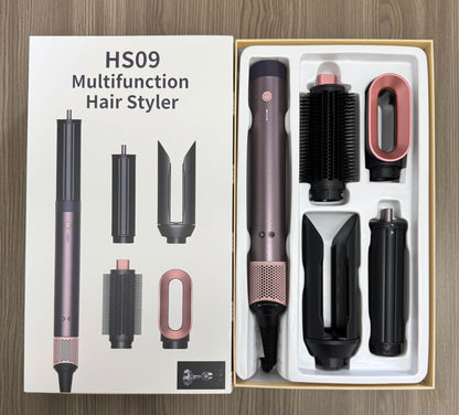 5 in 1  Detachable Airflow Hair Dryer Brush Comb Curler Straightening Brush Heat Control Styler for Smooth Hair anion