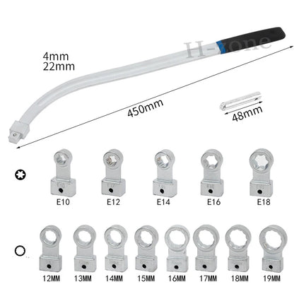 15Pcs Idler Pulley Adjustment Wrench Belt Tension Tensioning Adjuster Lever Tool Extension Wrench Workshop Tool