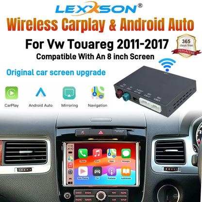 Wireless CarPlay Retrofit Box For Volkswagen Touareg RNS850 2011-2017 8 Inch Android Auto For Apple CarPlay Vw Navigation Mirror