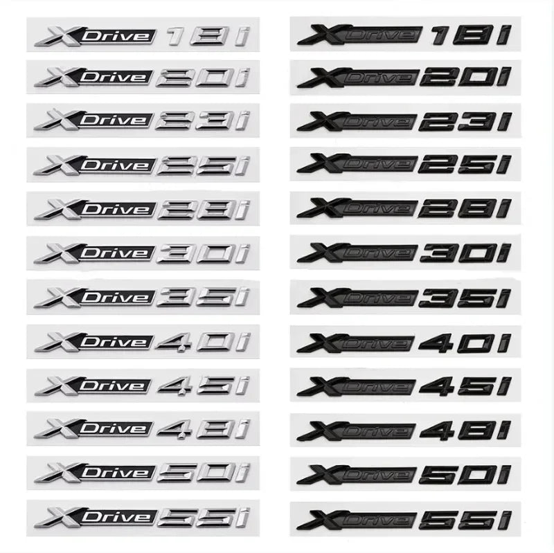 3D ABS Car Fender Rear Trunk Decal XDrive 18i 20i 23i 25i 28i 30i 35i 40i 45i 48i 50i 55i Emblem Badge For BMW X3 X5 X6 Sticker