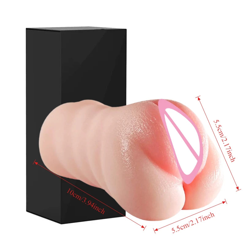 Silicone Masturbation Cup Realistic Artificial Vagina Male Masturbator Portable Pocket Pussy 3D Hip Model Adult Sex Toys for Men