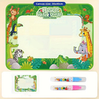 Magic Water Canvas with Pens Reusable Magic Water Drawing Mat for Children Educational Toys for Kids Christmas Gift