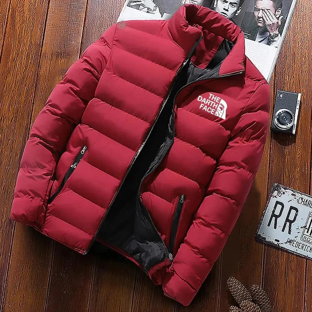 2024 Men's Cotton Clothing Fashion Brand Jacket Sports Bicycle Printed Street Warm Business Casual Top New Style