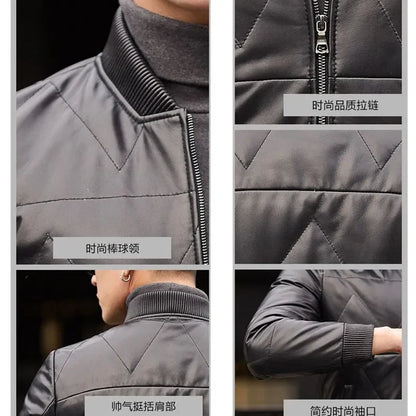 Men's Down Jacket Short Men's Cold Jacket Thick Warm Coats for Men Winter Winter Parkas for Men Stand-up Collar Men Parka