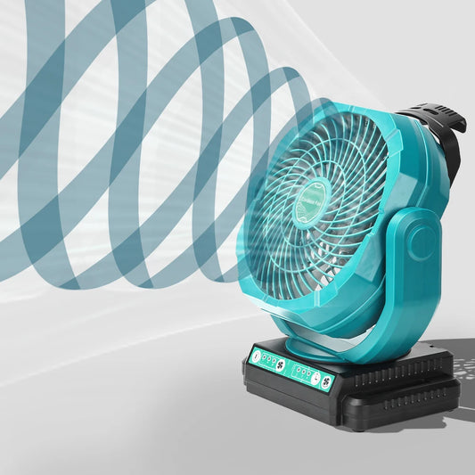 Cordless Oscillating Fan for Makita 18V Battery, 3-Speed Jobsite Industrial Camping Fan(Battery not Included)