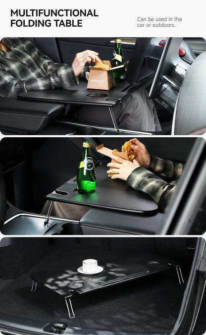 YZ Table Desk For Tesla Model 3 Y X S Highland Juniper 2021-2025 Car Steering Wheel Laptop Tray Food Desk Portable Office Table