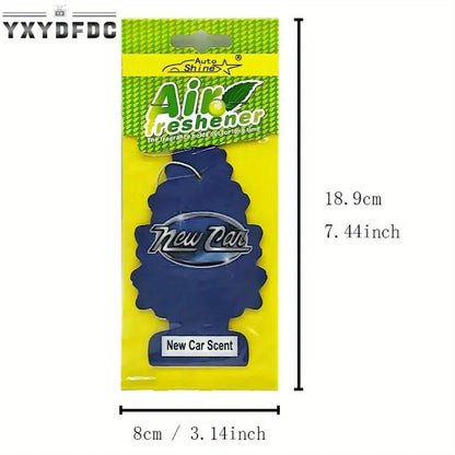 3-80pcs Christmas Tree Car Air Freshener Natural Aromatherapy Tea Paper Hanging Perfume Vanilla Auto Parts Interior