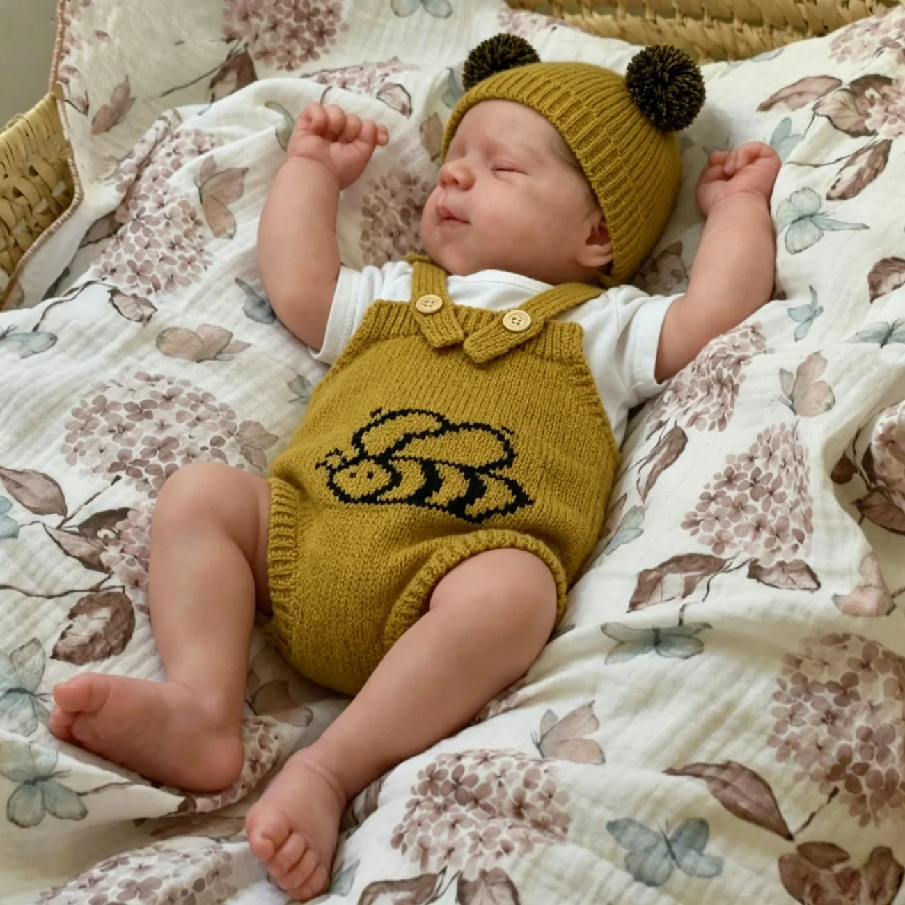 BZDOLL 18inch Vinyl Limbs Cloth Body Asleep Cute Reborn Baby Doll 45 CM with 3D-Skin And Visible Veins for Kid Art Collection