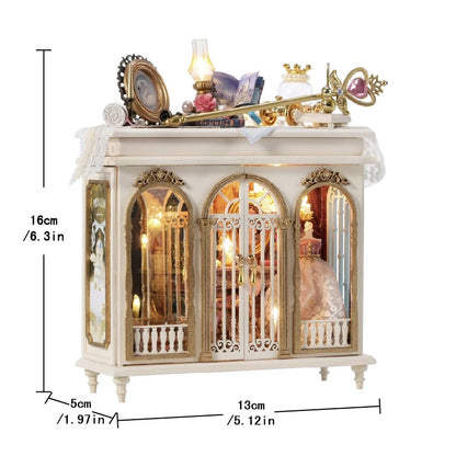 Diy Doll Miniature House Kit Wooden Casa Dollhouse Furniture Light Home Handmade Assembly Miniature Toys Birthday Gifts