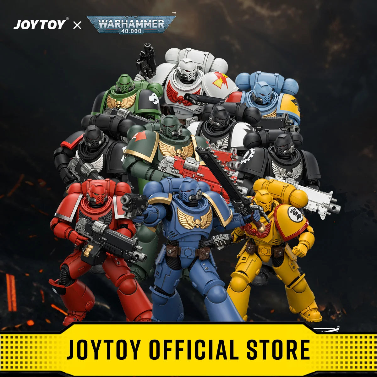 JOYTOY Warhammer 40,000 1/18 Action Figures Ultramarines Intercessor with Bolt Rifle, Bolt Pistol and Chainsword