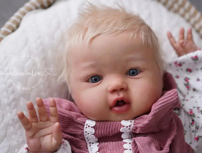 NPK New 26inch Reborn Harper Toddler Doll Kit Unfinished Unpainted Unassembled Doll Parts Fresh Color with Cloth Body and Eye