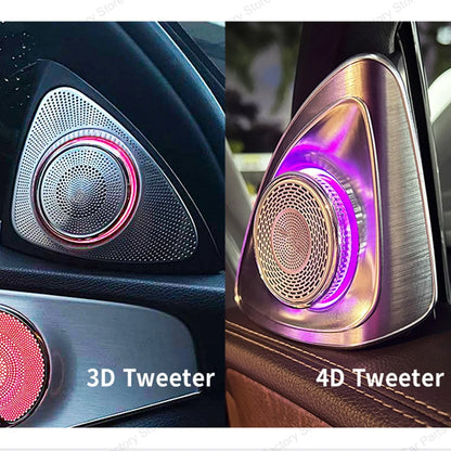 For Mercedes Benz E-Class W213 2016-2021 Led 64 Colors Air Vents AMG E43 E53 3D Rotating Tweeter Speaker Interior Ambient Light