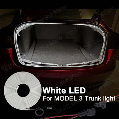 For Tesla MODEL 3 highland Car trunk light bar, Plug & play Rear luggage decoration lights, LED Car interior atmosphere light