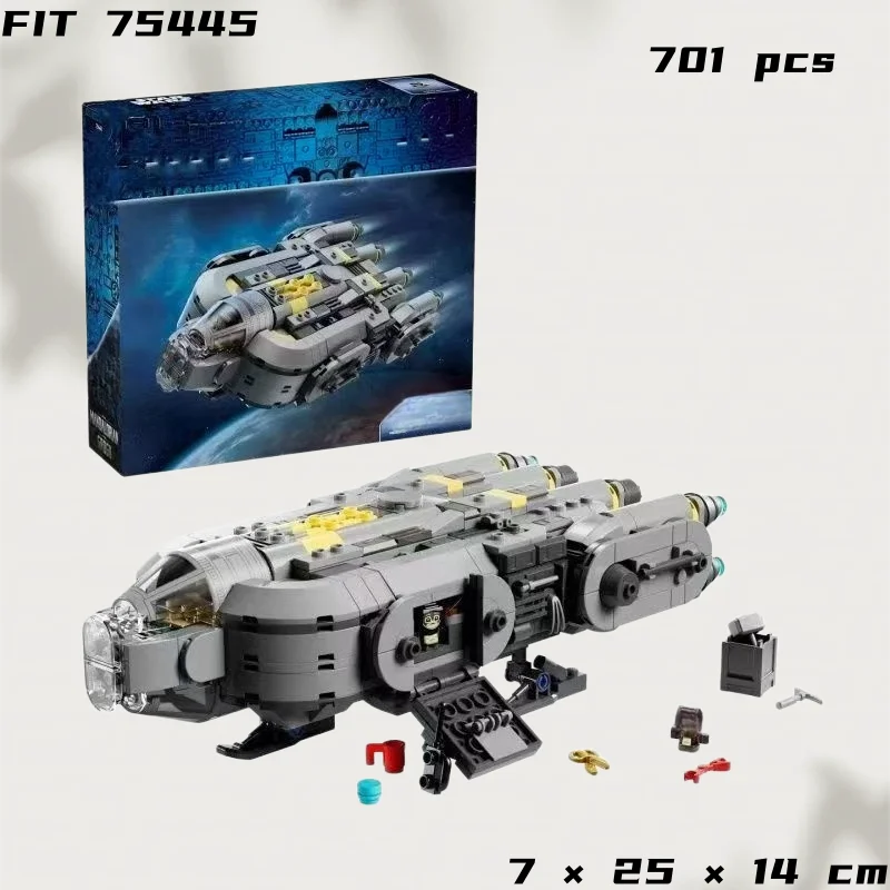 2026 Moc Anzellan Spacecraft Bricks Building Blocks Compatible 701pcs Starship Dispaly Model Birthday Gifts for Adults Toys