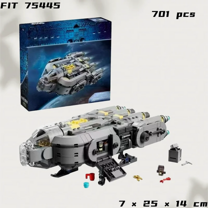 2026 Moc Anzellan Spacecraft Bricks Building Blocks Compatible 701pcs Starship Dispaly Model Birthday Gifts for Adults Toys