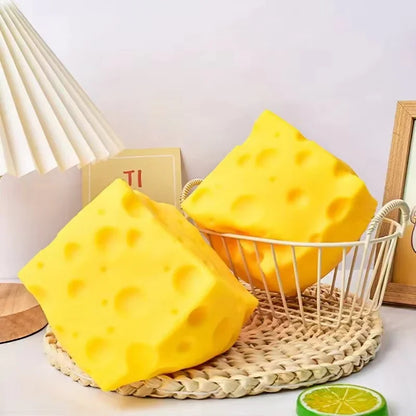 Super Soft Cheese Squishy Stress Relief Squeeze Toy Slow Rising Calming Fidget Toy for Anxiety for Adults Kids Cute Kawaii