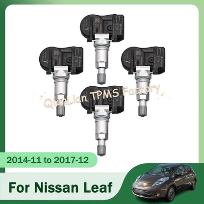 4pcs 40700-3AR1A TPMS Tire Pressure Monitor System For Nissan Leaf 2014 2015 2016 2017 433MHz Car Tire Sensor 407003AR1A