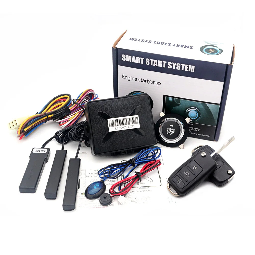Kirbin Start button system Car alarm with autostart Universal central locking Automotive start stop Remote starter kit For Golf