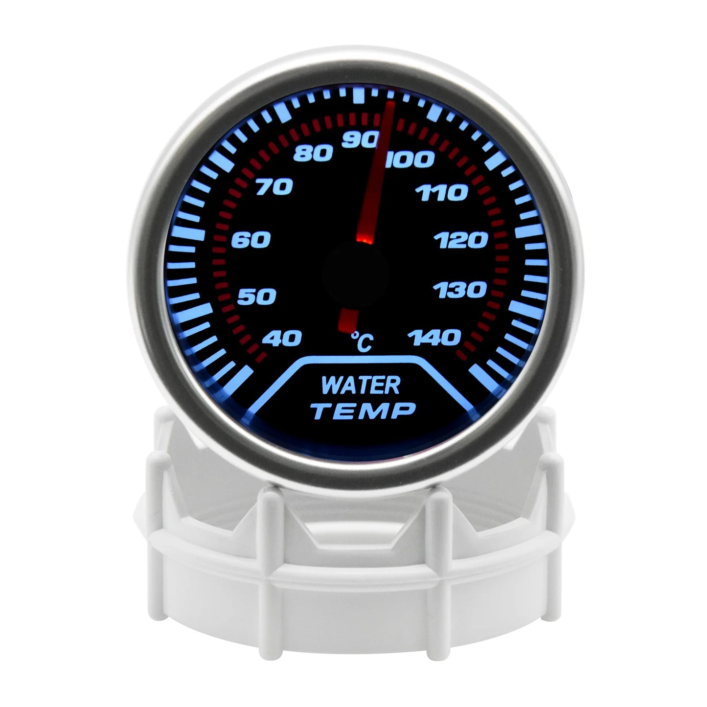 52mm Water Temperature Gauge with Water Temp Sensor Temp Joint Adapter Sensor 1/8 NPT Smoked Faced 40-140℃ Meter Auto White LED