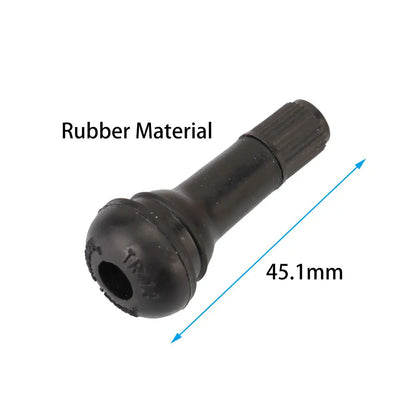 TR412 TR413 TR414 PVR70 Snap-In Tire Valve Stems Short Black Rubber Wheel Replacement With Dust Cap